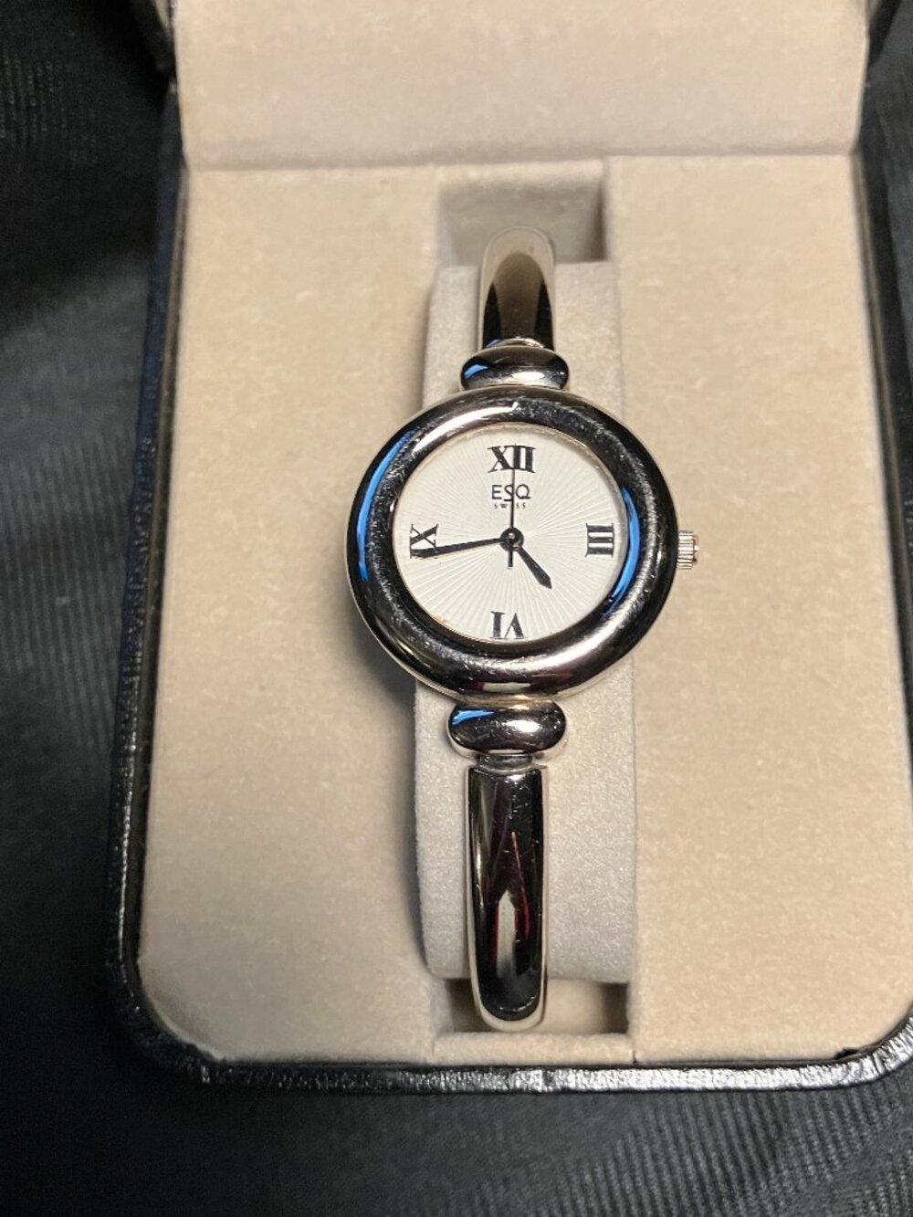 Ladies ESQ  silvertone bracelet watch by Movado